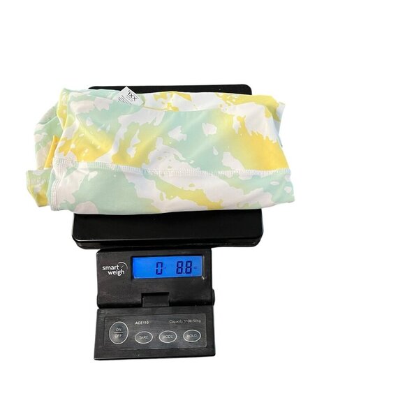 FABLETICS Leggings Womens XXL Abstract Print Mid Rise Salar Capri Waist Pocket - Picture 5 of 5